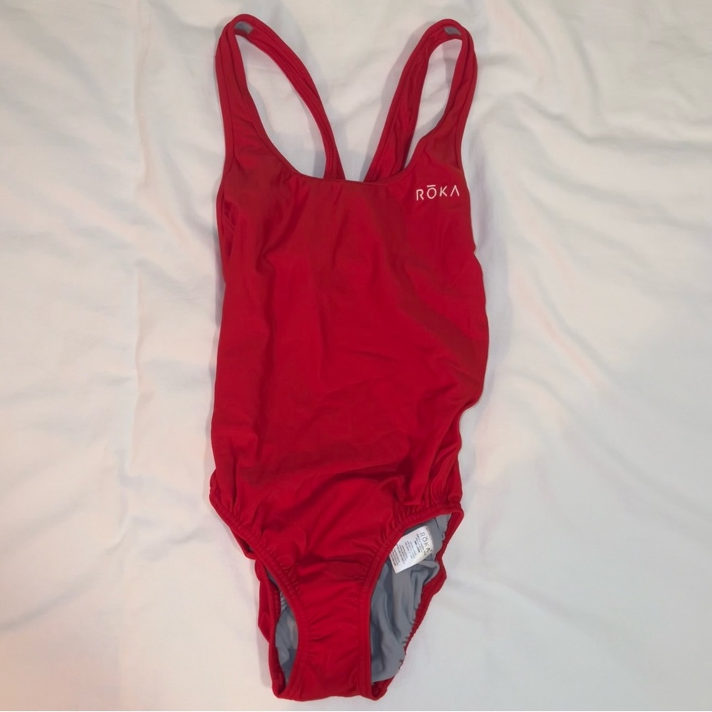 Roka Women’s Elite Power Back Solid Red One Piece - 32 (S)